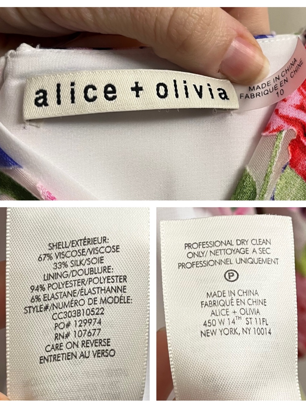 Alice + Olivia Hayden Floral Ruffle Maxi Dress Size 10 - Picture 11 of 12